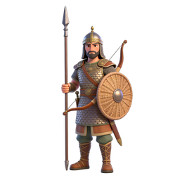 Medieval Warrior Icon - Brave Character Design for Games