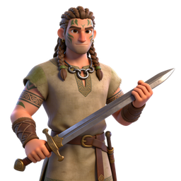 Dynamic Warrior Icon - Strength and Adventure