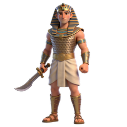 Vibrant Egyptian Pharaoh Icon for Ancient Themes