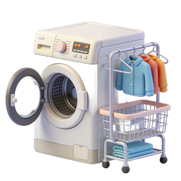 Washing Machine Laundry Icon | 3D Appliance Design