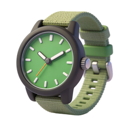 Stylish Green Watch Icon for Digital Use