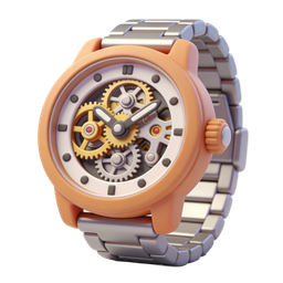 Stylish Mechanical Watch Icon for Design Projects