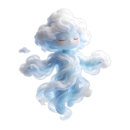 Ethereal Water Cloud Spirit 3D Icon