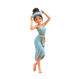 Anmutige Wasser-Tänzerin 3D-Charakter-Icon