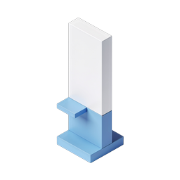 Icône 3D Isométrique de Distributeur d'Eau - Design Minimaliste Moderne