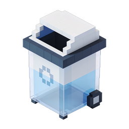 Isometric Water Dispenser 3D Icon - Hydration Design
