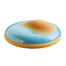 Wassertropfen auf Sand - Glänzendes 3D-Natur-Icon