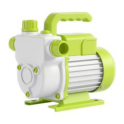 Water Pump Industrial Equipment Icon - 3D Rendered