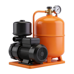 Water Pump Pressure System Icon - Industrial 3D Render