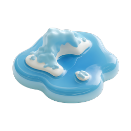 Water Wave Splash 3D Icon | Ocean & Sea Foam Design