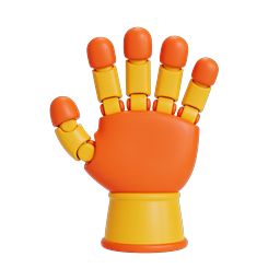 3D Waving Hand Icon - Friendly Greeting Gesture