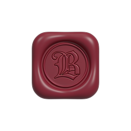 Wax Seal B Monogram Icon | Premium Burgundy Emblem