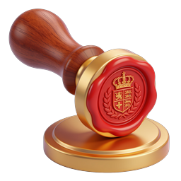 Icono de sello de lacre real - Escudo de armas heráldico