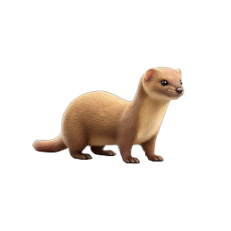 Realistic Weasel Animal Icon - Detailed Wildlife Illustration