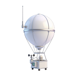 Weather Balloon Station Icon - Scientific Instrument