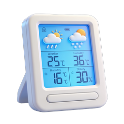 Digital Weather Station Icon - 3D Smart Home Device