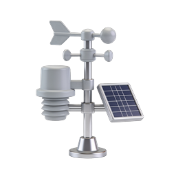 Weather Station Icon - 3D Rendered Meteorological Device