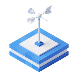 Isometric Weather Station Icon | 3D Meteorological Illustration
