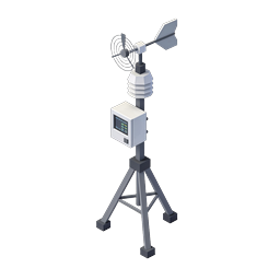 Isometric Weather Station Icon - Meteorological Equipment 3D