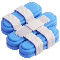 Bundled Fitness Weights 3D Icon - Isometric Style