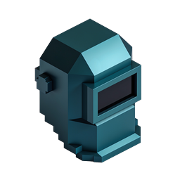 Isometric Welding Mask Icon - 3D Safety Helmet