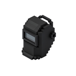 Icône de masque de soudure Voxel | Sécurité industrielle 3D