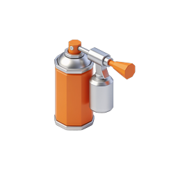 Icône de siphon à crème chantilly - Ustensile de cuisine 3D orange