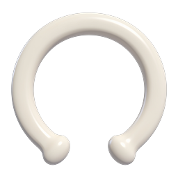 Elegant 3D White Ring Icon for Modern Design Projects
