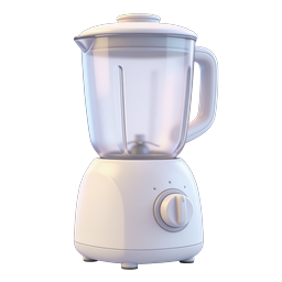 White Blender Kitchen Appliance 3D Icon