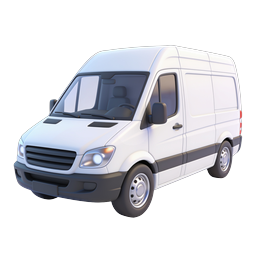 White Delivery Van 3D Icon | Transport & Logistics