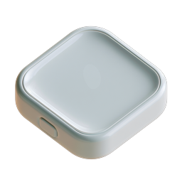 White Wireless Device Case 3D Icon