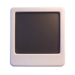 White Display Screen 3D Icon - Modern Minimal Design