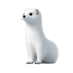 White Ermine Stoat Winter Wildlife Icon