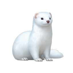 White Ermine Stoat Winter Wildlife Icon