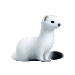White Ermine Stoat Winter Animal Icon