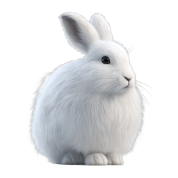 Ícone de coelho branco fofinho | Ilustração realista de coelho