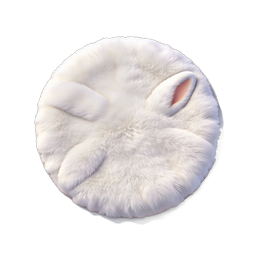 White Fur Winter Hat Icon - Realistic 3D Apparel