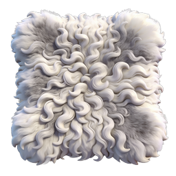 Weißes Fell-Textur - Realistisches 3D-Render-Tile