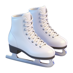 Icono de patines de hielo blancos | Equipo de deportes de invierno