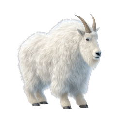 White Mountain Goat Realistic Wildlife Icon
