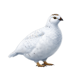 White Ptarmigan Bird Realistic Wildlife Icon