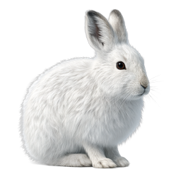 White Rabbit Bunny Realistic Animal Icon