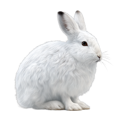 Realistic White Rabbit Icon | Detailed Bunny Illustration