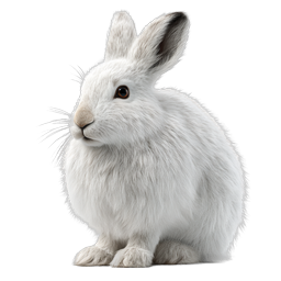 Realistic White Rabbit Icon - Cute Bunny Illustration