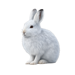 Weißes Kaninchen Icon - Realistische Hasen-Illustration