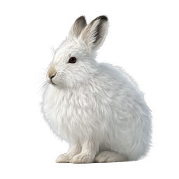 Realistic White Rabbit Fluffy Bunny Icon
