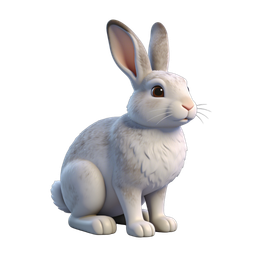 Charming White Rabbit Icon for Fun Designs