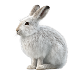 Realistic White Rabbit Icon - High Quality Bunny Illustration