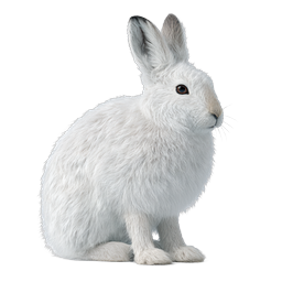 Realistic White Rabbit Icon - Detailed 3D Bunny Illustration