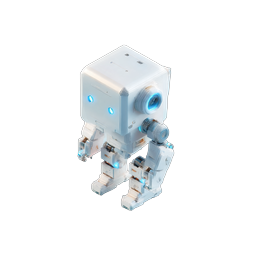 White Robot Character 3D Icon - AI & Technology